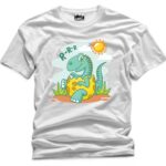 Dinosaur Print Polyester T-Shirt - High-Quality, Stylish, and Unique