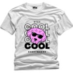 Stay Cool Everywhere Dog Design Printed Polyester T-Shirt - Premium Quality in Classic White